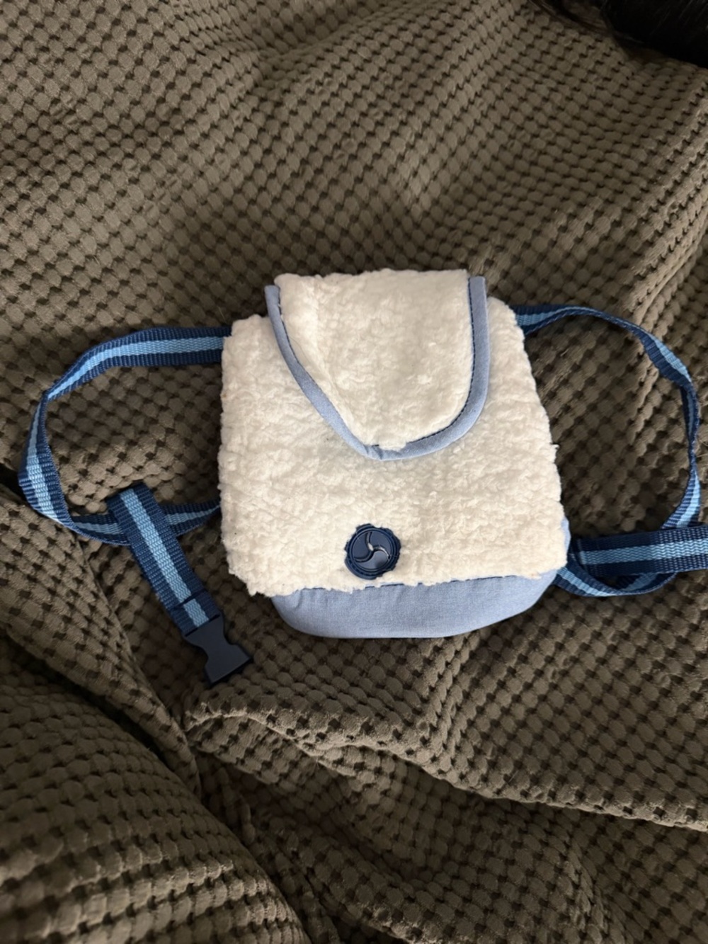 Blue & White Mini Backpack for dogs